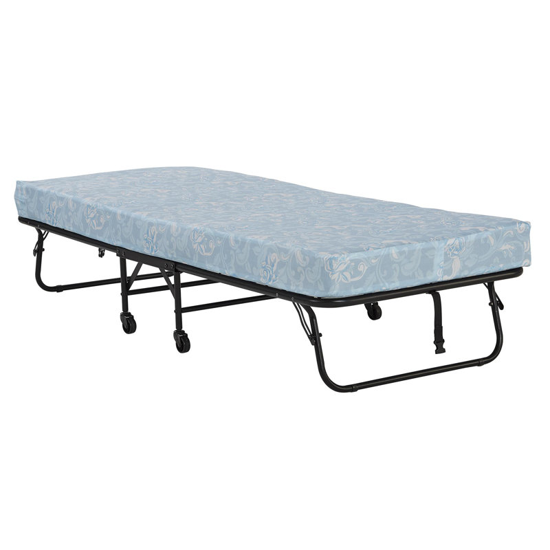 Alwyn Home Middlet Twin 15'' Steel Folding Bed with Mattress Included